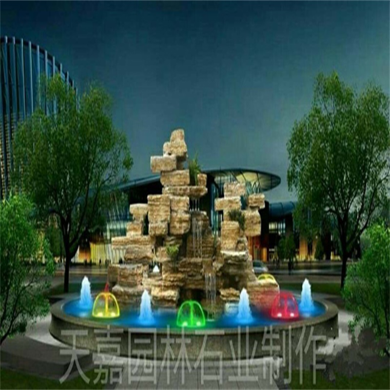 宁江水幕墙喷泉设计